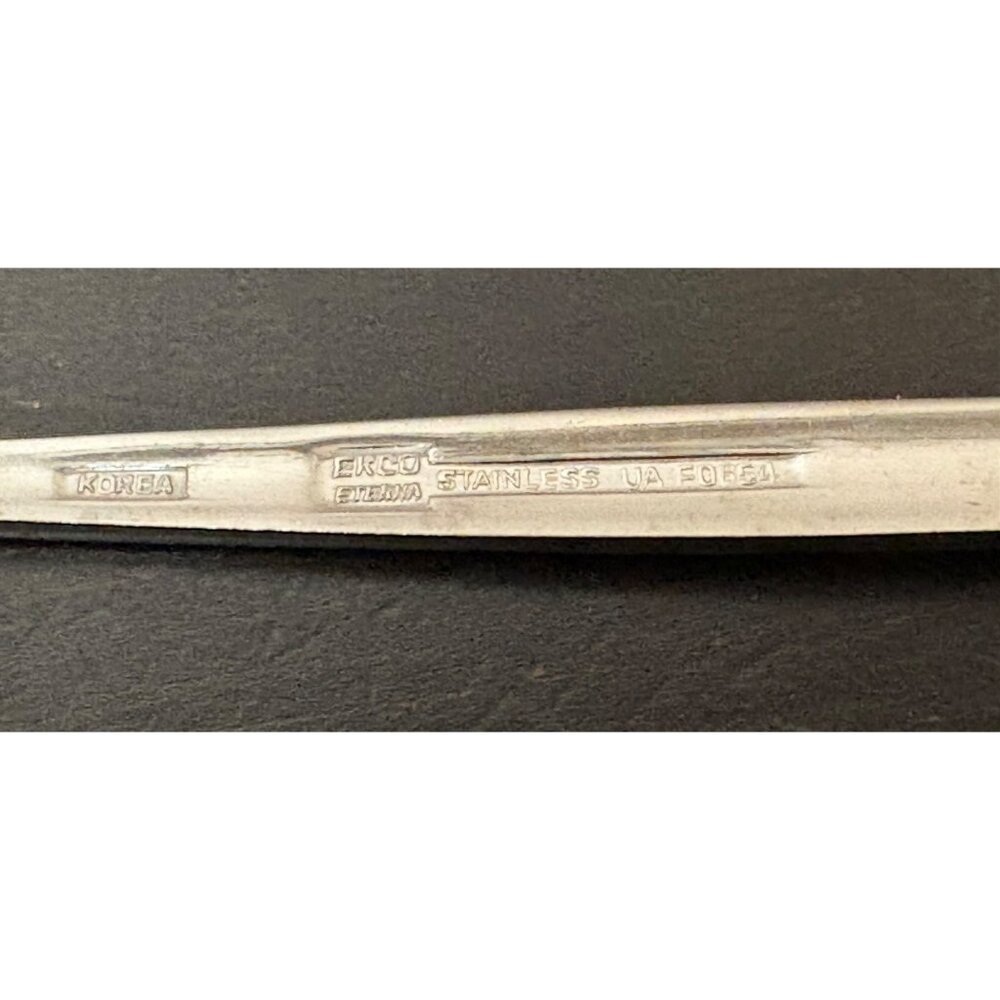 Set Of 10 Ekco Korea Stainless Steel Cocktail Seafood Forks 5.5" MCM Textured - Picture 4 of 7